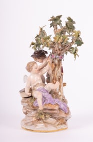 A Meissen Porcelain Figural Group, The Arrow Maker and His Assistant