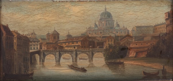 Carlo Ciotta, Italy 19th Century, Venice Scene, oil on panel