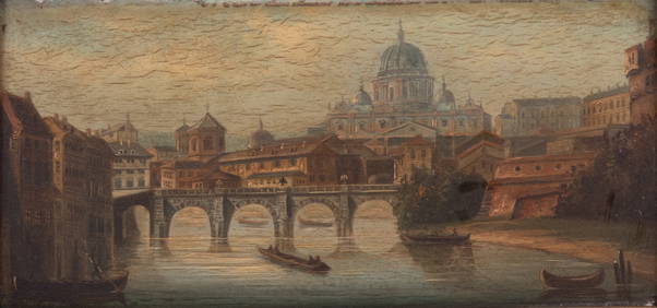 Carlo Ciotta, Italy 19th Century, Venice Scene, oil on panel (1 of 6)
