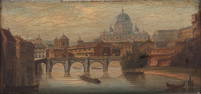 Carlo Ciotta, Italy 19th Century, Venice Scene, oil on panel