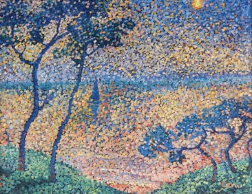 Yvonne Canu, French (1921-2008), Clair de Lune, oil on canvas