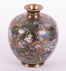 A Japanese Kyoto School Cloisonne Vase