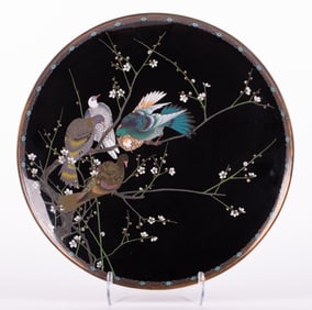 A Large Japanese Cloisonne Charger