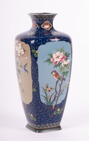 An Antique Ando Jubei Japanese Cloisonne Vase