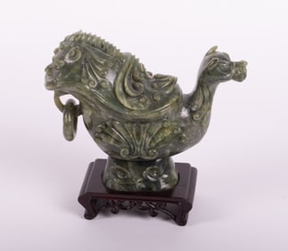 A Chinese Jade Double-Turtle Dragon Vessel