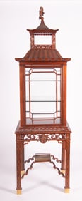 Chinese Style Pagoda Shade Curio Cabinet