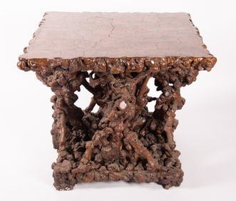 A Vintage Chinese Rootwood Center Table