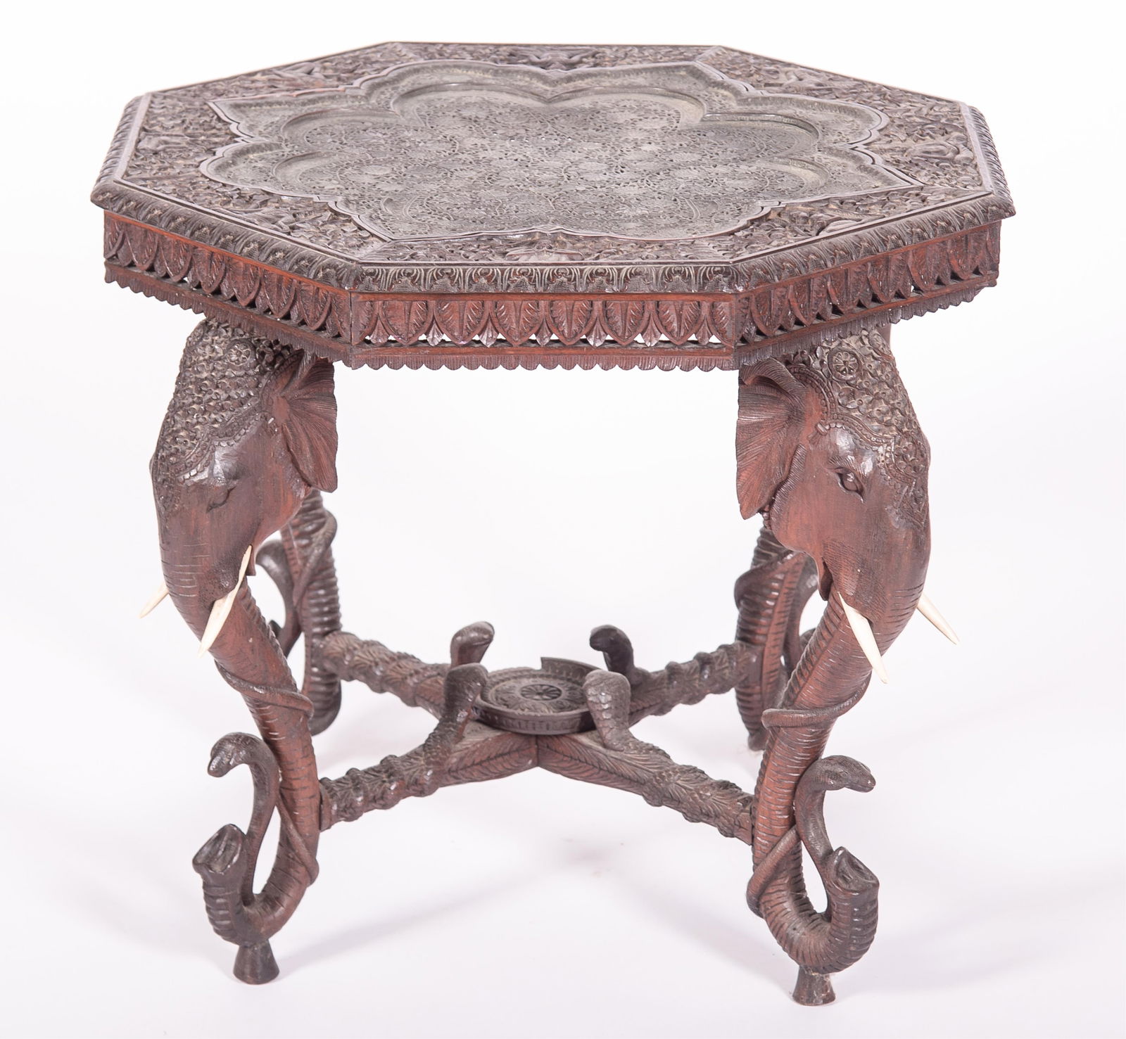 1904 World's Fair Anglo Indian Teakwood Center Table (1 of 5)