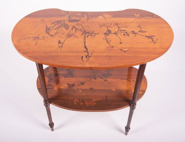 Louis Majorelle Style French Marquetry Table