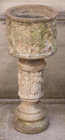 Early 20th Century Concrete Garden Urn