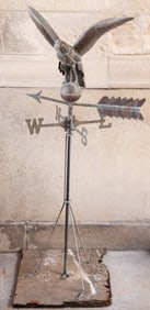Antique Full-Bodied Copper Eagle Weathervane