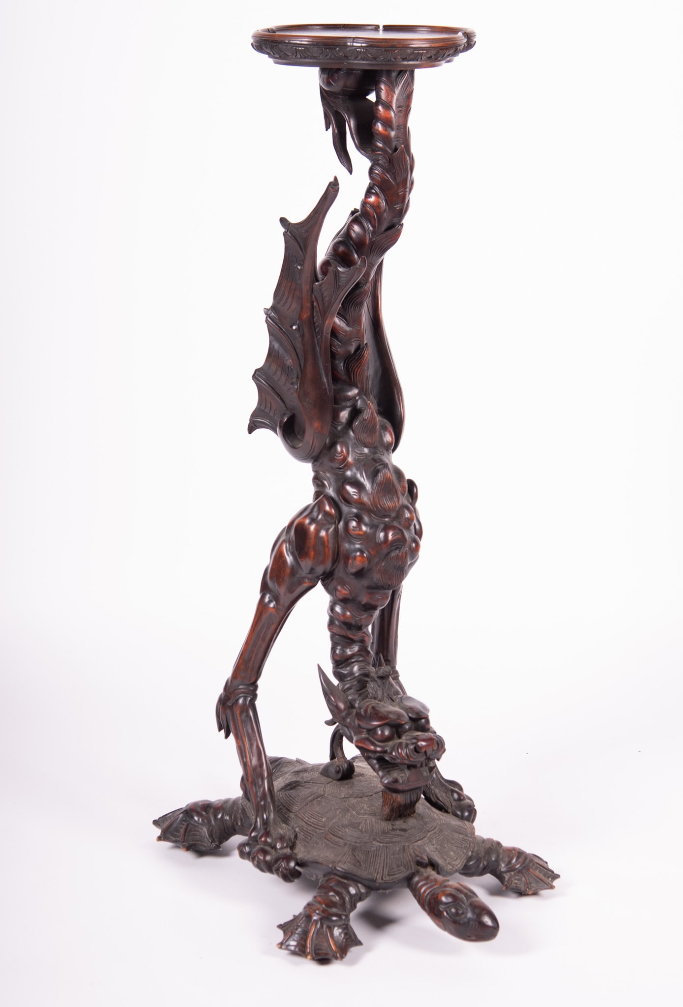 Carved Wood Pedestal (1 of 5)