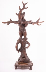 Early Twentieth Century Black Forest Carved Bear Hall Tree