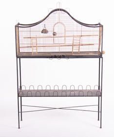 Metal Bird Cage on Stand