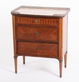 Antique French Three Drawer Cabinet