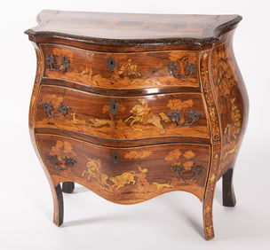 Late Eighteenth-Early Nineteenth Century Dutch Marquetry Three Drawer Chest