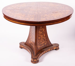 Antique Dutch Marquetry Center Table