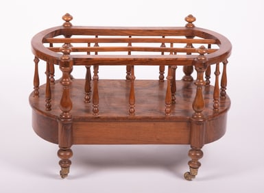 Antique English Rosewood Canterbury