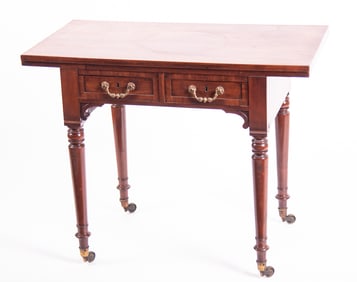 English Aesthetic Style Two Drawer Table, 19th Century