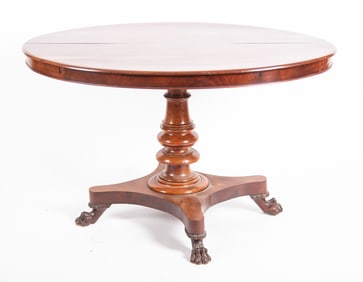 Antique American Mahogany Oval Center Table