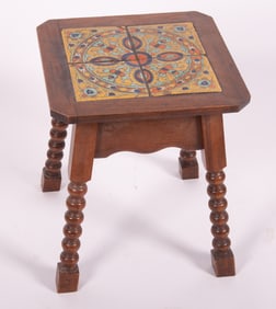 California Tile Top Side Table