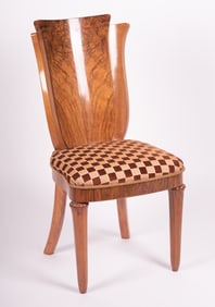 Italian Design Burl Side Chair