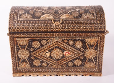 A Moroccan Bone Inlay and Resin Chest
