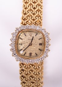 Vintage Rolex Bracelet Watch 18K Yellow Gold and Diamonds