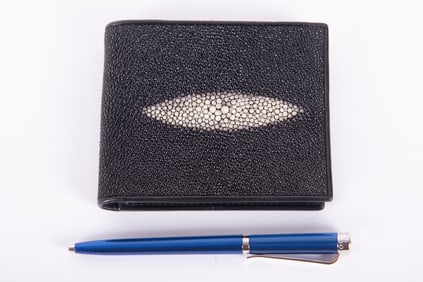 Christian Dior Stylos Ballpoint Pen Together with Stingray Wallet