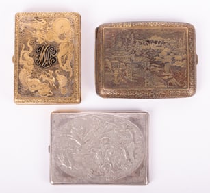 Three Asian Cigarette Cases