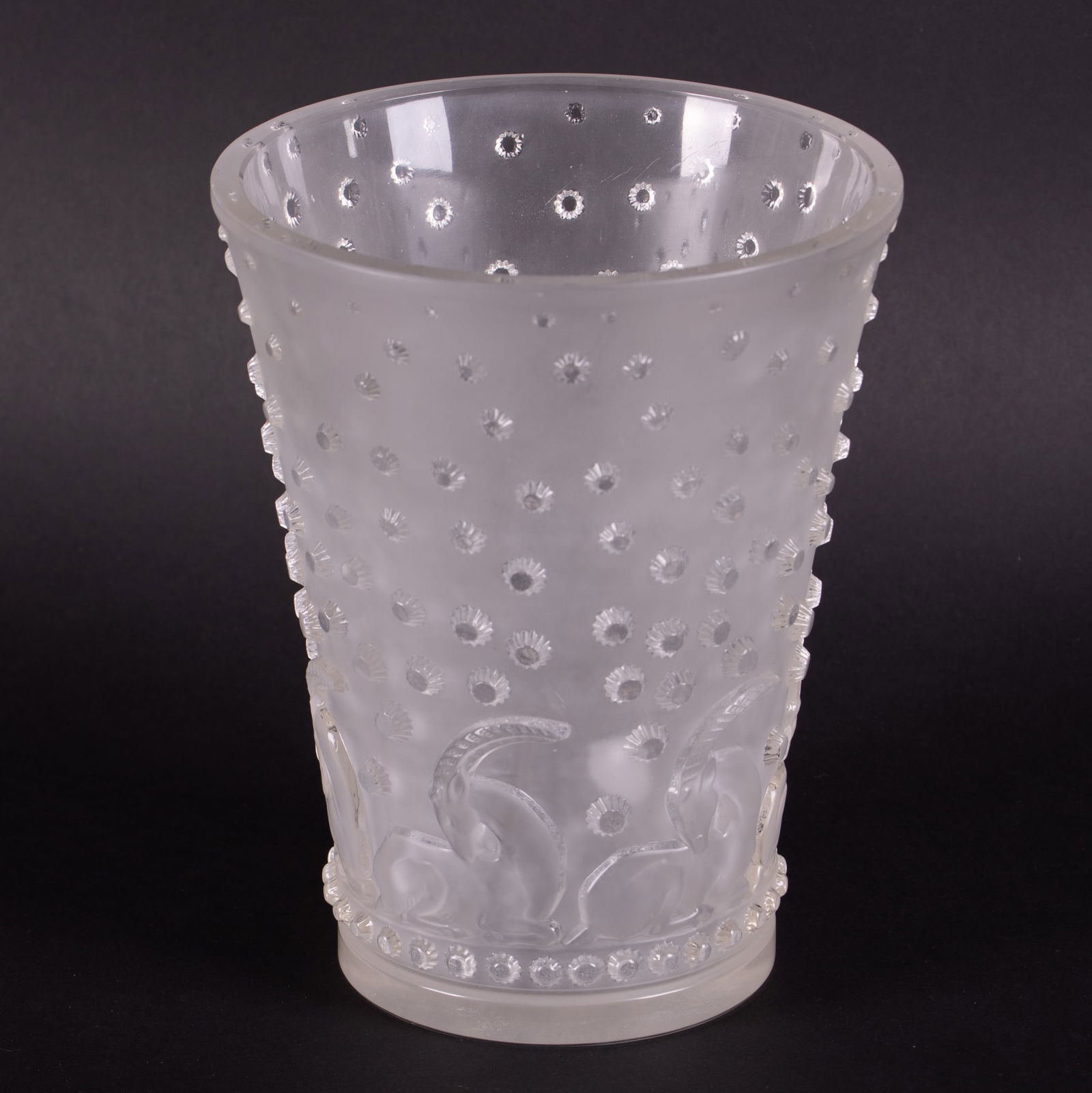 An Art Deco Lalique Style Ajaccio Pattern Vase (1 of 5)