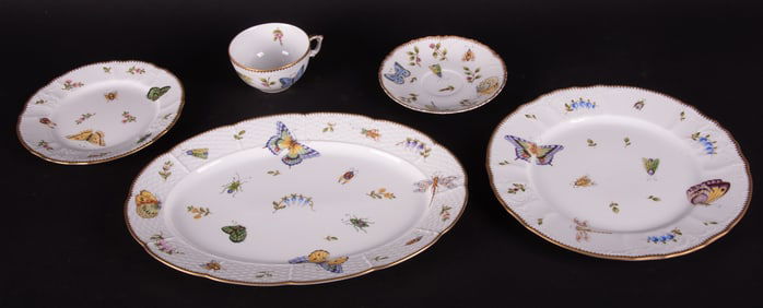 A Partial Porcelain Dinner Service, Butterfly by Anna Weatherley