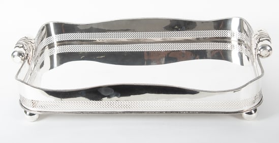 Large Silver Plated Mottahedeh Serving Tray
