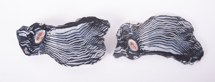 Two Zebra Agate Nodules, from India