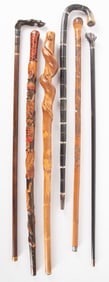 Collection Of Six Walking Sticks.