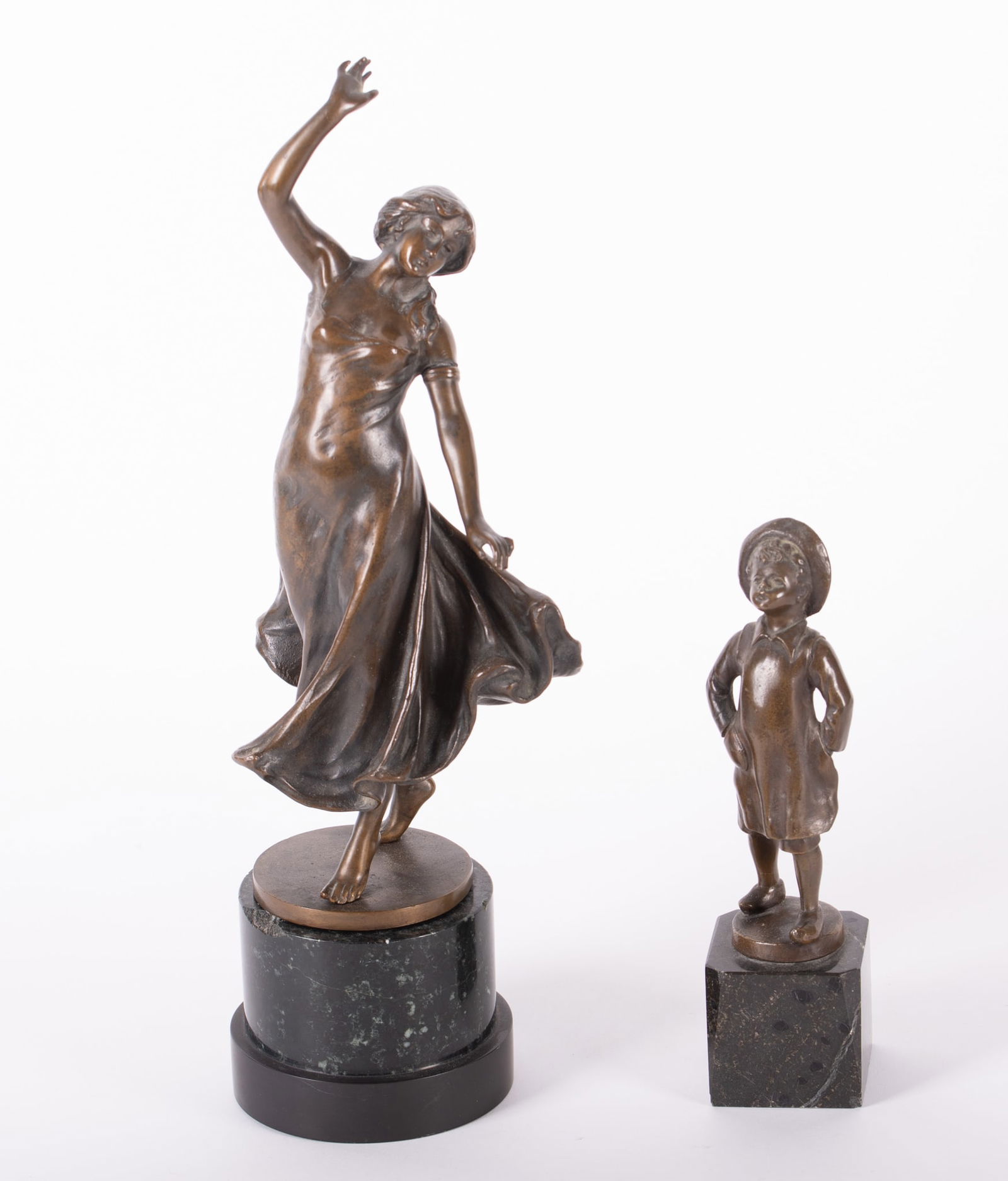 Two Antique German Bronze Figures (1 of 5)