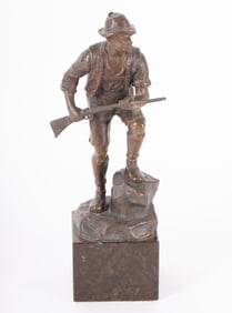 A German Bronze Figure of a Hunter