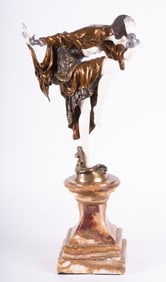 A Large Art Deco Style Sculpture, the Snake Dancer after Colinet