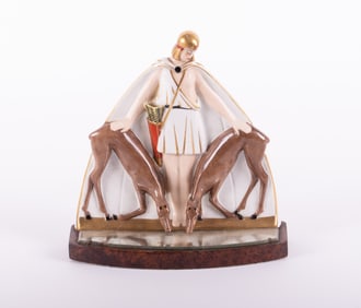 An Argilor Art Deco Perfume Lamp, Diana