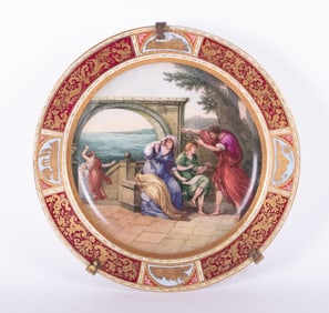 A Large Vienna Porcelain Charger