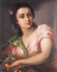 A KPM Painted Porcelain Plaque, Die Erde (The Earth)