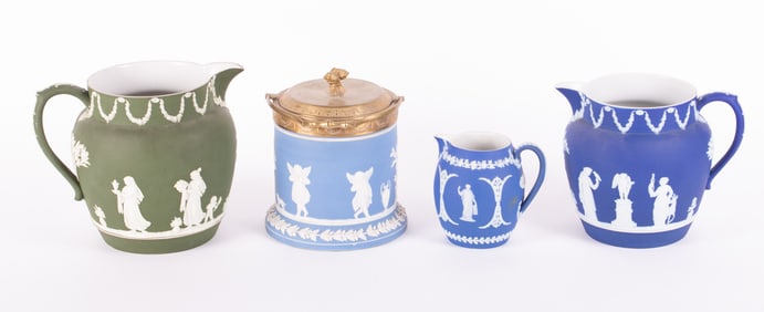 Four Pieces of Antique Jasperware, including Wedgwood
