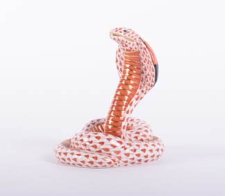 A Herend Porcelain Cobra