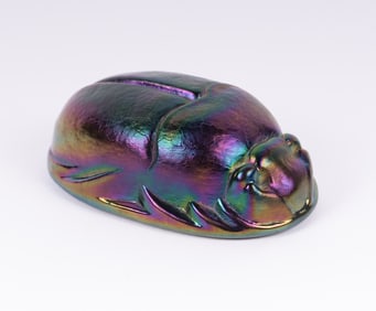 A Tiffany Studios Style Favrile Scarab Paperweight