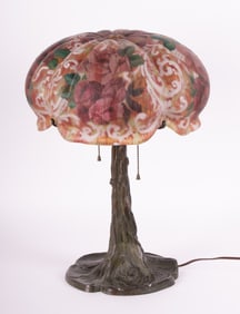 A Fine Pairpoint Puffy Lamp Shade and Base