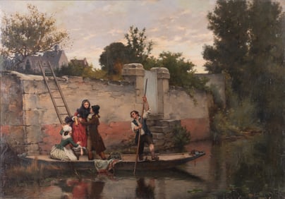 Pierre Outin, France (1839-1899), The Elopement, oil on canvas