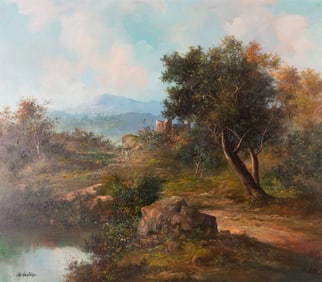 S Vestano, Italian School 20th-21st C, Landscape, oil on canvas