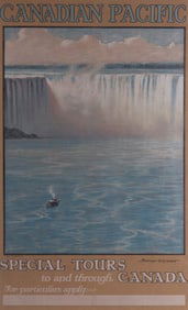 Norman Wilkinson, British (1878-1971), Canada Pacific, Special Tours to and through Canada, color