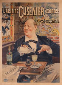 Francisco Tamagno, France (1851-1933), Absinthe Oxyg?n?e Cusenier / C?est ma sant? avec Coquelin,