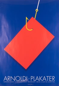 Per Arnoldi, Danish 1941-, Djurslands Museum Dansk, color lithographic poster